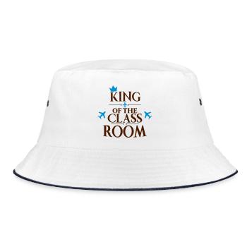 Schule - Bucket Hat - Weiß/Navy - Vorne