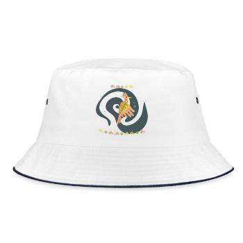 woodpecker - Bucket Hat - white/navy - Front