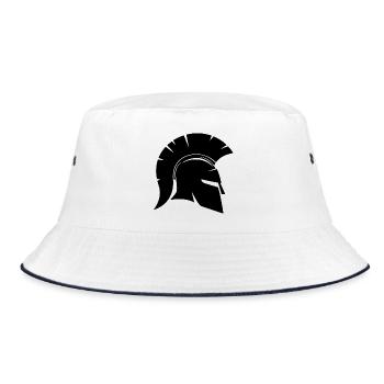 Spartan Gladiator's Helmet - Bucket Hat - white/navy - Front