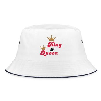 wedding - Bucket Hat - white/navy - Front