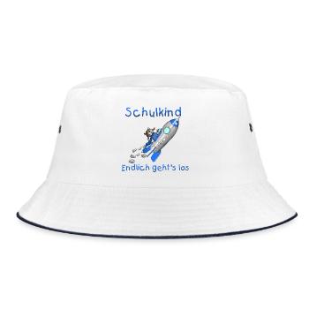 Schoolchild - Back to school - Bucket Hat - white/navy - Front