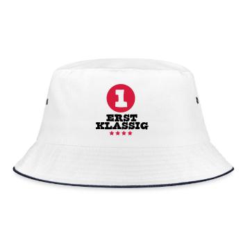 schoolchild sports einschulung - Bucket Hat - white/navy - Front