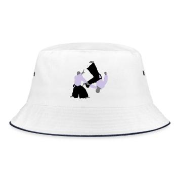 Aikido - Bucket Hat - Weiß/Navy - Vorne