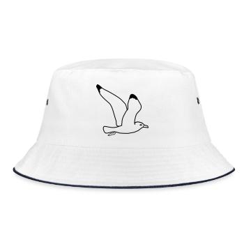 gull - Bucket Hat - white/navy - Front
