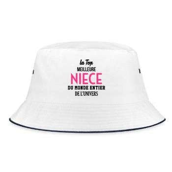 Neveu / Nièce / Famille / Oncle / Tante / Niece - Bob - blanc/marine - Devant