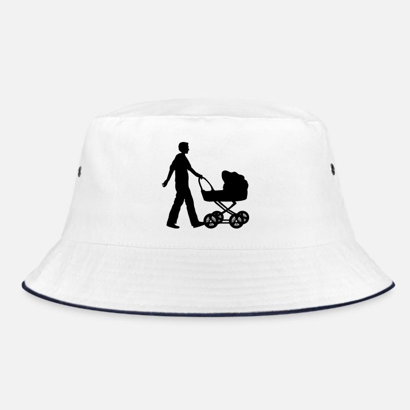 vater kind kinderwagen Bucket Hat