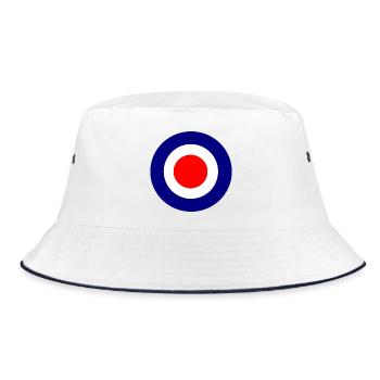 Mod Target Bullseye - Bucket Hat - white/navy - Front