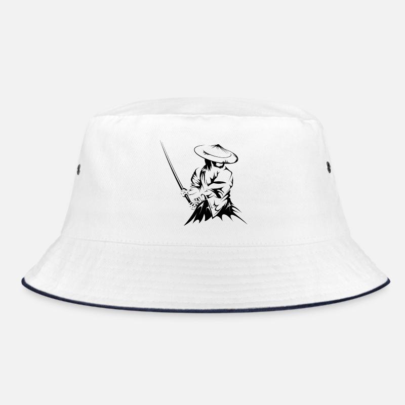 samurai sword fighter present gift art work Bucket Hat