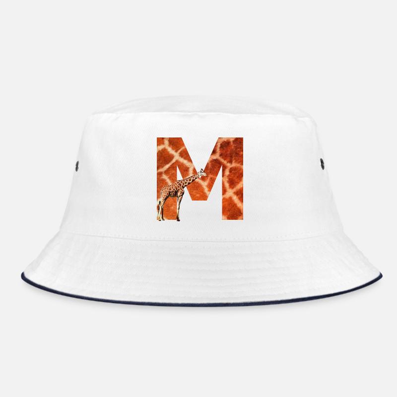 giraffe m - Bucket Hat - Weiß/Navy