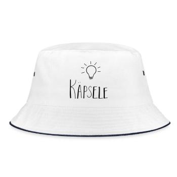 Käpsele - Bucket Hat - Weiß/Navy - Vorne