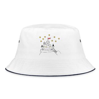 Castle - Bucket Hat - white/navy - Front