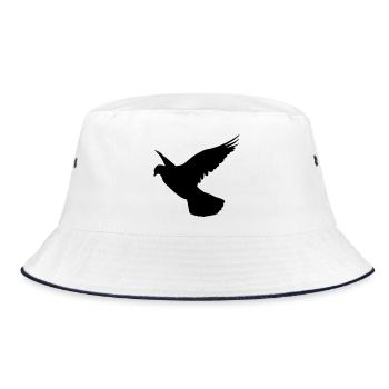 Taubentaube - Bucket Hat - Weiß/Navy - Vorne