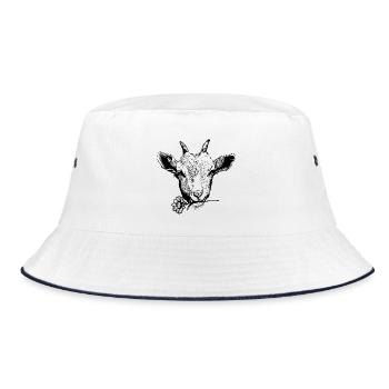 Goat goat - Bucket Hat - white/navy - Front