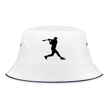 Garçon de baseball avec un casque sur les frappes - Bob - blanc/marine - Devant