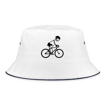 Jeune ou homme à vélo - Bob - blanc/marine - Devant