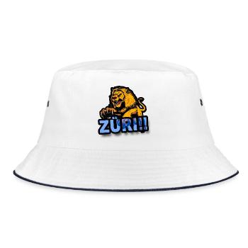 Zürich Löwe - Bucket Hat - Weiß/Navy - Vorne