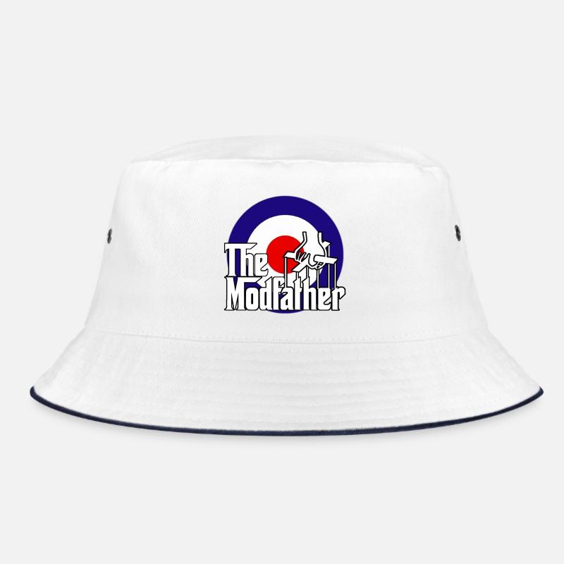 der modfather - Bucket Hat - Weiß/Navy