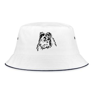 Sheltie Kopf - Bob - blanc/marine - Devant