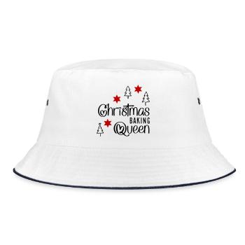 Funny cooking apron for Christmas - Bucket Hat - white/navy - Front