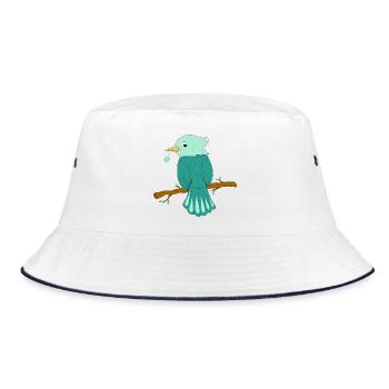 Glücksbringer - Bucket Hat - Weiß/Navy - Vorne