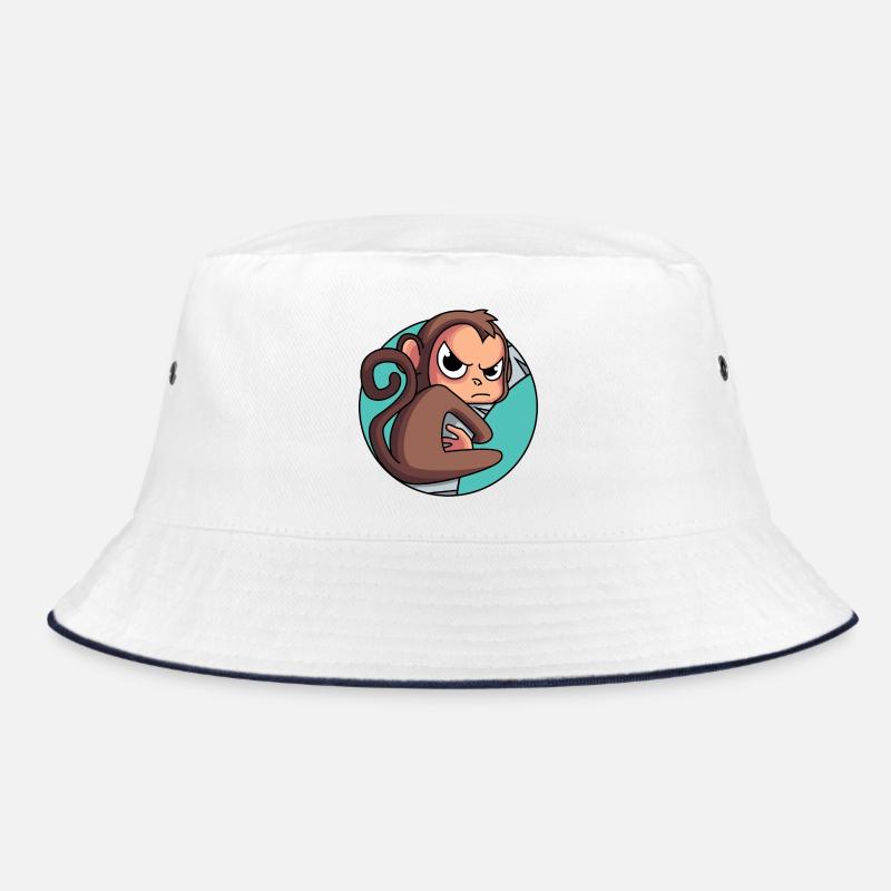 Monkey driven up the wall Bucket Hat