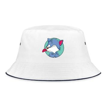 Petit loup effronté - Bob - blanc/marine - Devant
