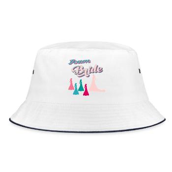 Brautteam Junggesellinnenabschied - Bucket Hat - Weiß/Navy - Vorne