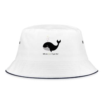 Add some colours to your life - Bucket Hat - Weiß/Navy - Vorne
