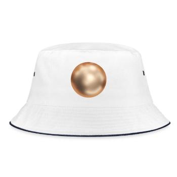 Golden Ball - Bucket Hat - white/navy - Front