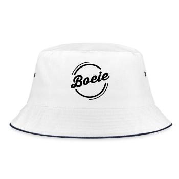 Youth language Flanders: Boeie - Bucket Hat - white/navy - Front