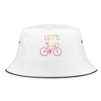 Let's Cycling - Bucket Hat - white/navy - Front