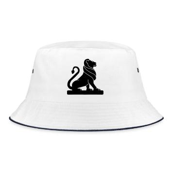 Figure d’ombre héraldique du lion - Bob - blanc/marine - Devant