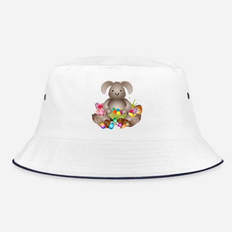 small Easter with Easter nest full of Easter eggs Bucket Hat