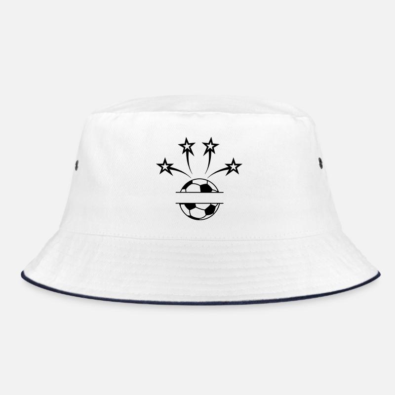 Fußball mit vier Sternen und einer Aussparung Bucket Hat