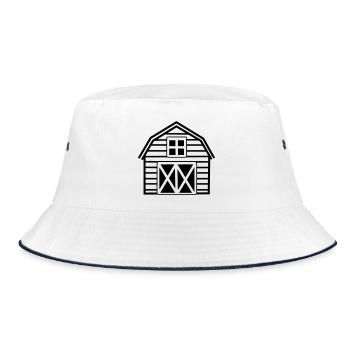 Farm logo transparent shadow image - Bucket Hat - white/navy - Front