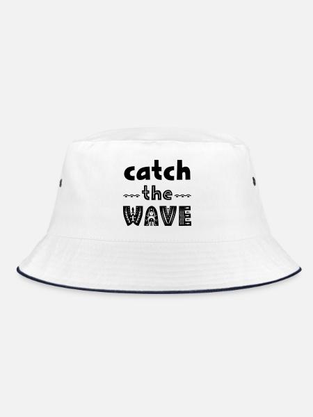 Abstract play of colors with neon accents - Bucket Hat - white/navy - Front