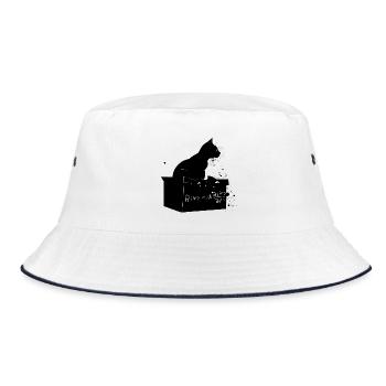 Le chat est vivant - Bob - blanc/marine - Devant