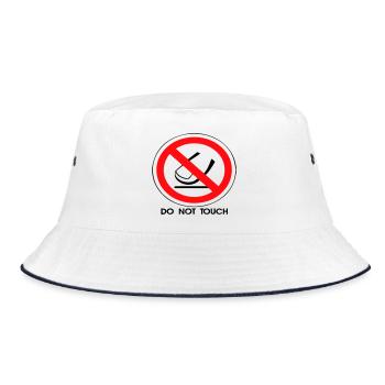 Do Not Touch - Bucket Hat - white/navy - Front