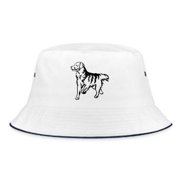 Golden Retriever - Bucket Hat - white/navy - Front