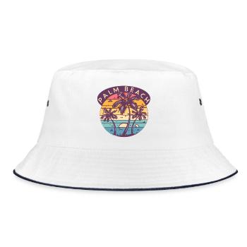 Palm Beach - Bucket Hat - white/navy - Front