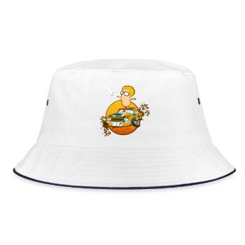 Dreamer - Bucket Hat - white/navy - Front