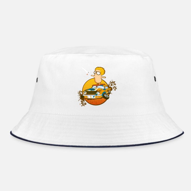 Dreamer - Bucket Hat - Weiß/Navy