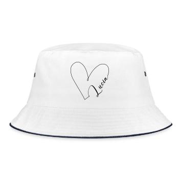 Lucia Nom Ligne de Coeur - Bob - blanc/marine - Devant