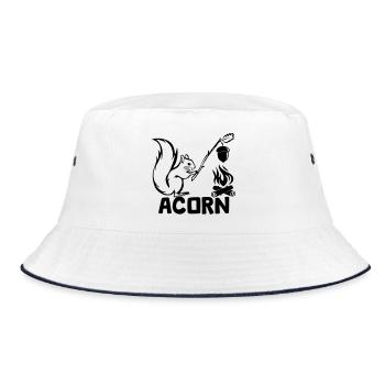 Acorn - Hungry Squirrel [Black] - Bucket Hat - white/navy - Front