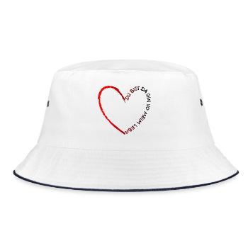 You're there Gin from my life - Gin of my life - Bucket Hat - white/navy - Front