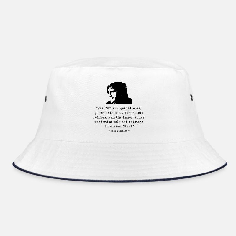 Dutschke Volk - Bucket Hat - Weiß/Navy