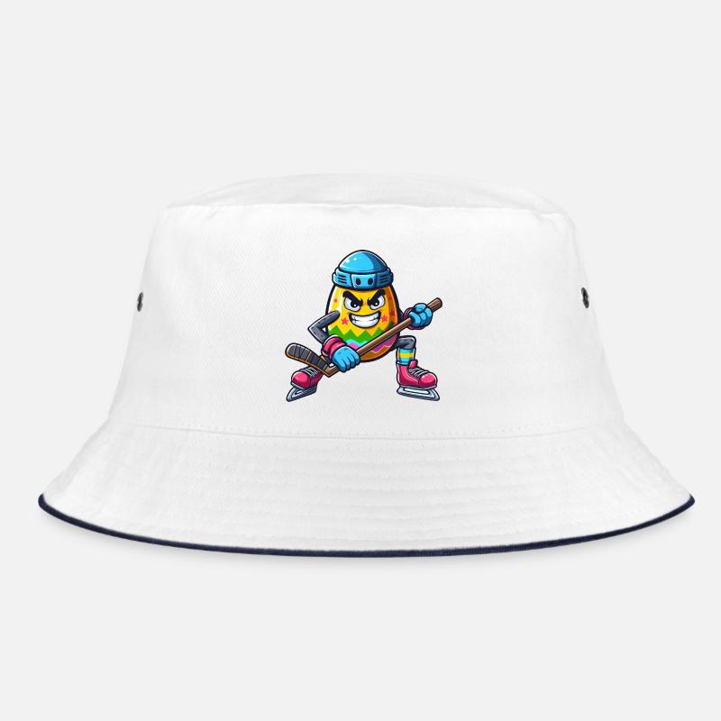 Easter Egg Hockey Design | hockey player Bucket Hat