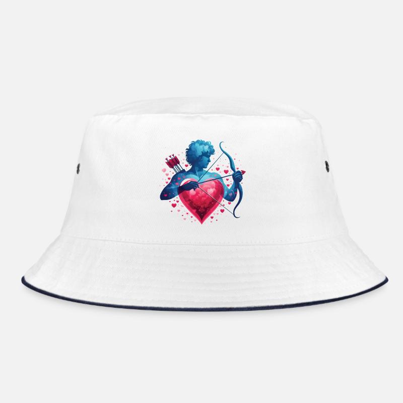 Mythischer Amor mit Herz und Schleife Bucket Hat