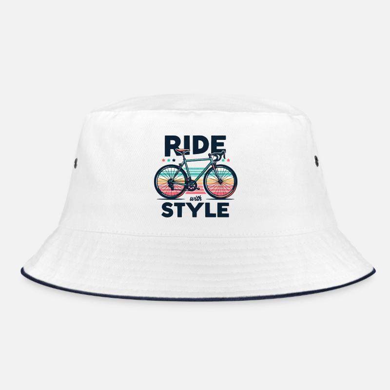 Ride with Style Bicycle Design Bucket Hat