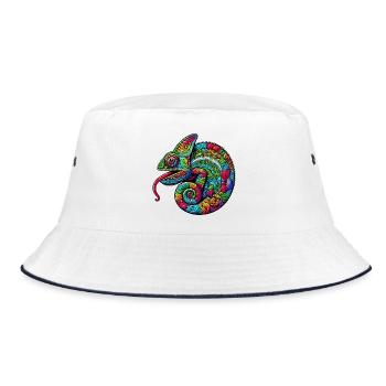 Chameleon - Bucket Hat - white/navy - Front